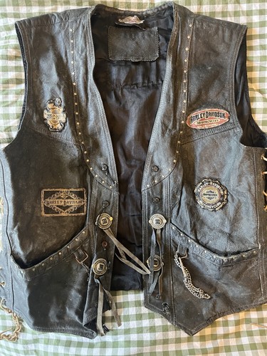 Gilet moto pelle harley - moto,