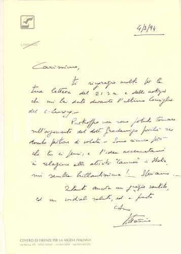 1994 firenze lettera - 1994, vittorio