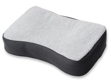 Cuscino buccia di grano saraceno, regolabile in altezza, rigido, grigio, 30x50x8-12cm, grande, largo