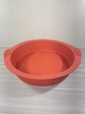 Tupperware Padella per Torte in Silicone Stampo da Forno Rotondo 9'' Magic Mold Rosso Nuovo!