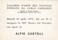 Cartolina/invito Mostra ALFIO
