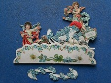 GRANDE BIGLIETTO AUGURALE TRIDIMENSIONALE POP UP 3D TESTE DEI CIGNI DA INCOLLARE