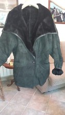 Giaccone montone Conbipel nero, usato pochissimo, taglia 46/48