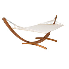 Hammock with wooden stand and