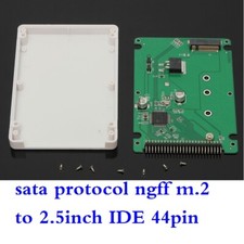Adattatore convertitore NGFF M.2 SATA protocollo SSD a 2.5 IDE 44pin con custodia bianco