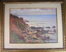 Livorno olio su tavola 30x40 antignano Luxardo