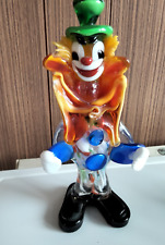 PAGLIACCIO IN VETRO DI MURANO  cm. 23 circa  anni '70 Vintage Italiano