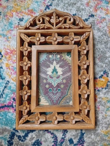 Vintage hand carved wooden - carved,