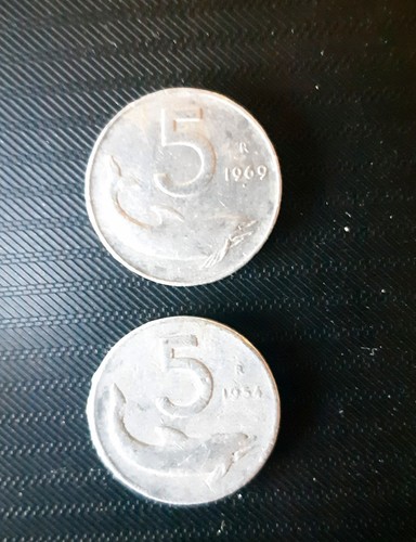Monete lire 1954 1969 - 5,