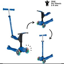 GO UP MONOPATTINO A 3 RUOTE CON SEDUTA BAMBINI E RAGAZZI FLOW FOLDABLE CELESTE C