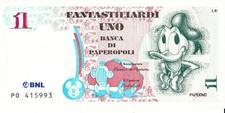 1 e 100  1/1/1997   2 Biglietti FANTASTILIARDI PAPERINO e GASTONE - BNL