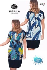 Abito vestito donna mezza manica taglie comode made in Italy PERLA OVERSIZE