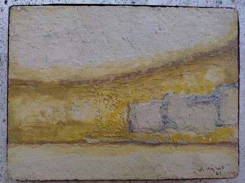 Dipinto olio tavoletta di - su,