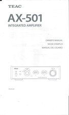 TEAC manuale di istruzioni user manual owner manual per AX- 501 Copy