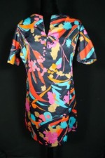 Abito Mini Floreale Vintage Francese Anni '70-'80 Taglia 10-12