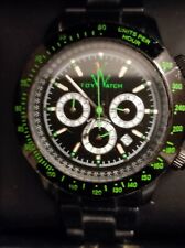OROLOGIO CRONOGRAFO UOMO TOYWATCH XL USATO NERO CON GRAFICA VERDE AFFARONE!!!!!!