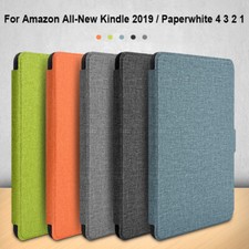 Custodia Smart in pelle per Amazon Kindle 10a gen 2019 6" bianco carta 4/3/2/1