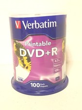 Verbatim DVD+R stampabile 4,7 GB 120 min 16X velocità confezione da 100 nuovo SIGILLATO