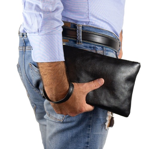 Pochette uomo polso - polso, nera