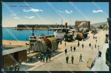 Croazia Croatia Fiume Rijeka Riva Szapary Barche cartolina RT6283