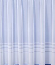 Tenda a rete bianca Laruen con bordo inferiore a righe parte superiore liscia SPEDIZIONE GRATUITA