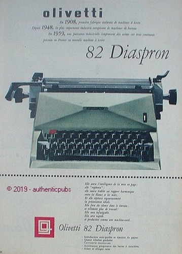Publicite olivetti machine - olivetti,