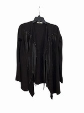 Cardigan giacca maglia frange