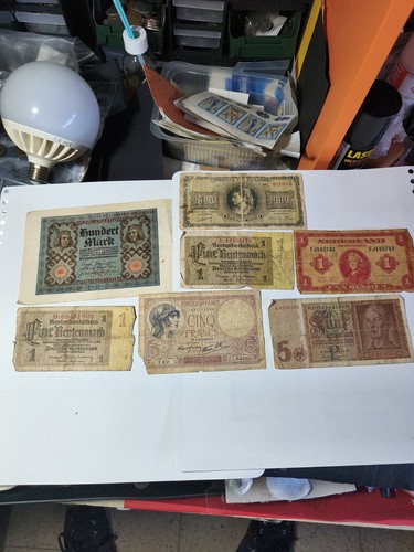 Antiche banconote mondiali - banconote,