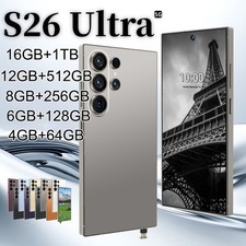 Nuovo smartphone S26 Ultra 5G 7,3" sbloccato in fabbrica telefoni Android doppia SIM