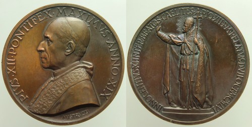 Medaglia papa pio - papa,
