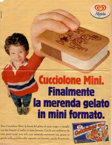 Pubblicità epoca gelato - , |