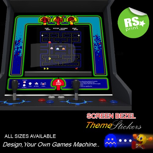 Adesivi lunetta arcade grafica