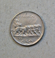 1920 RIGATO 50 centesimi