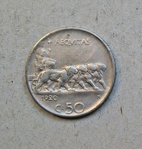 1920 rigato centesimi - 1920, 50