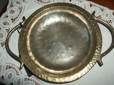 PIATTO CIOTOLA VASSOIO FUSIONE BRONZO ARGENTO 1000 PLACCATO ORO 24K CM 23X17