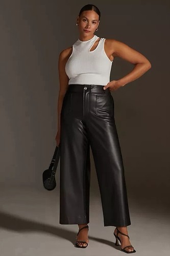 Pantalone ecopelle nero maeve - pantalone,