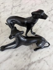 Coppia statuine cane levriero