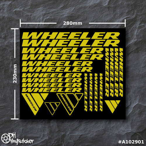 Wheeler kit adesivi giallo - wheeler,