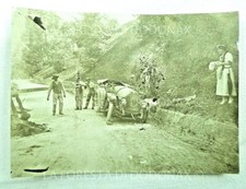 FOTOGRAFIA FOTO AUTO D'EPOCA CLASSIC CAR ISOTTA FRASCHINI INCIDENTE 1921 TIONE 