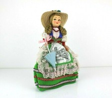 Grande Bambola Souvenir Gonna Assisi Vintage con Scatola Originale da Collezione