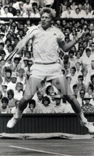 Foto vintage Tennis, Wimbledon,  Boris Becker, 1986, stampa 20 x 13 cm