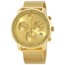 Orologio Uomo Movado Bold Cronografo Quadrante Oro 3600372