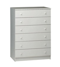 CASSETTIERA BIANCA CON 6 CASSETTI 77X47X107 CM