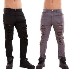 Jeans uomo pantaloni strappi