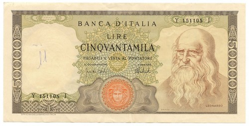 50000 lire banca italia - 50000,