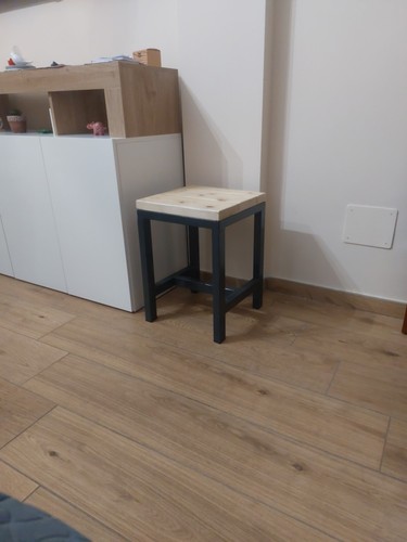 Sgabello legno ferro - sgabello,