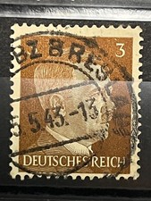Reich tedesco 1941 Hitler francobolli nuovi giornalieri 3 Pf-marrone-usato*-timbro: BZ BRESLAU