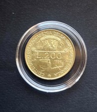 Moneta Da 200 Lire Centenario Dell'accademia Della Guardia Di Finanza 1896 1996