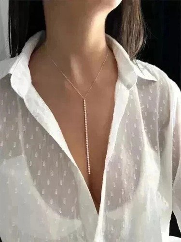 Collana goccia lariat diamante