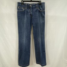 Jeans donna vintage Y2K D&G Dolce & Gabbana vita bassa gamba dritta logo 32